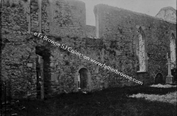 SOUTH WALL OF CLOISTER  BLOCKED WINDOWS BY TOWER